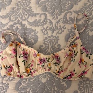 Shade & Shore Floral Print Bikini Top